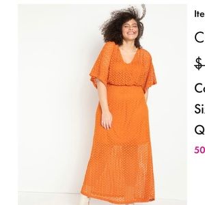 Eloquii. Size 16 Croquet lace maxi dress